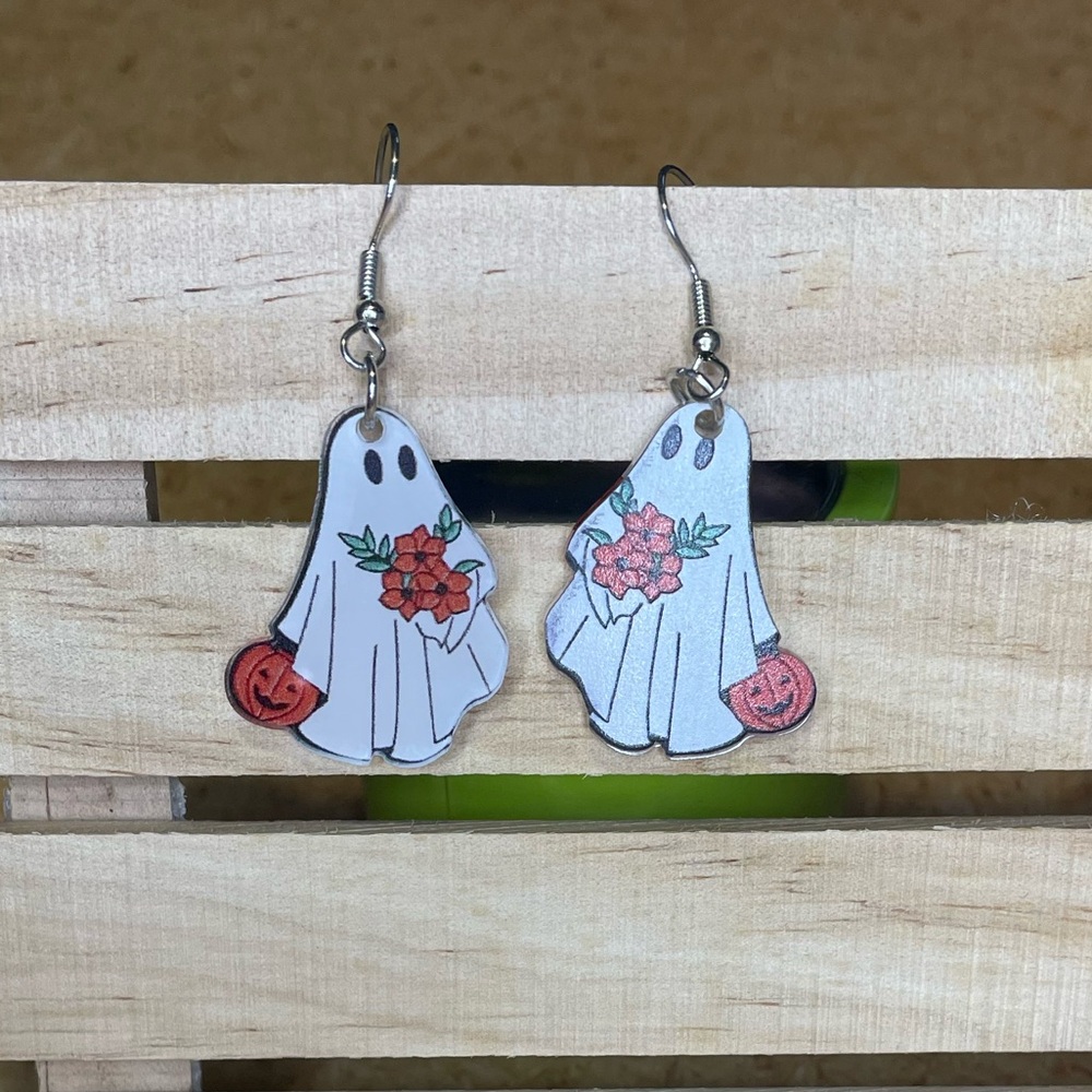 Ghost Earrings - Picture 2 of 2